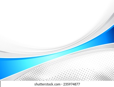 Blue business layout folder speed line - template with border line. Vector illustration