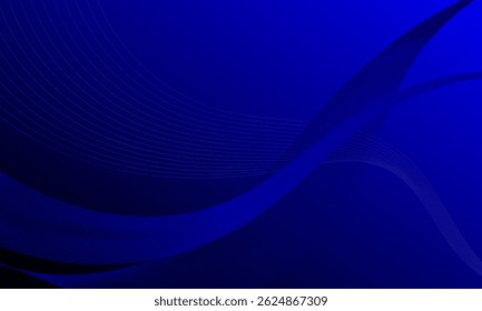 blue business lines wave curves with soft gradient abstract background