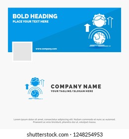 Blue Business Logo Template for abilities, development, Female, global, online. Facebook Timeline Banner Design. vector web banner background illustration