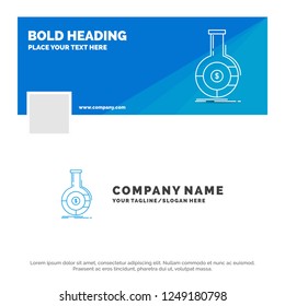 Blue Business Logo Template for Analysis, analytics, banking, business, financial. Facebook Timeline Banner Design. vector web banner background illustration
