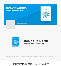 Blue Business Logo Template for Api, application, developer, platform, science. Facebook Timeline Banner Design. vector web banner background illustration