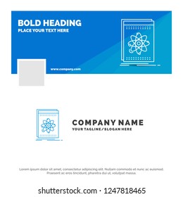 Blue Business Logo Template for Api, application, developer, platform, science. Facebook Timeline Banner Design. vector web banner background illustration