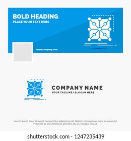 Blue Business Logo Template for Data, framework, App, cluster, complex. Facebook Timeline Banner Design. vector web banner background illustration