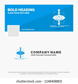 Blue Business Logo Template for Ecology, monitoring, pollution, research, science. Facebook Timeline Banner Design. vector web banner background illustration