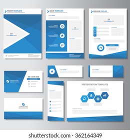 Blue Business multipurpose templates presentation Infographic elements flat design set for brochure flyer leaflet marketing advertising