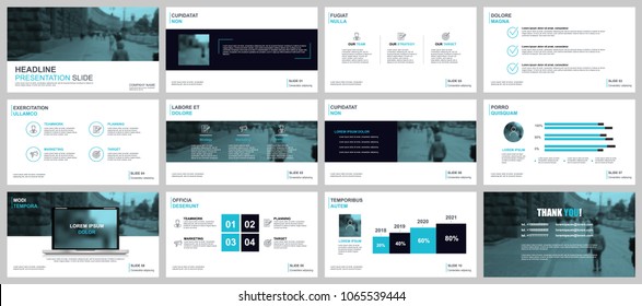 Apresentação de negócios azul slides modelos de elementos infográficos. Pode ser usado para apresentação, folheto e folheto, brochura, marketing, publicidade, marketing, relatório anual, banner, folheto.