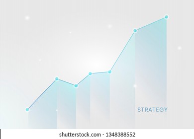 Blue business strategy growing graph