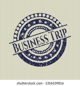 Blue Business Trip distressed rubber seal