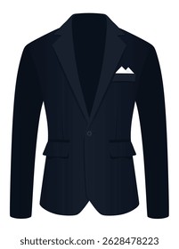 Blue   business tuxedo. vector illustration