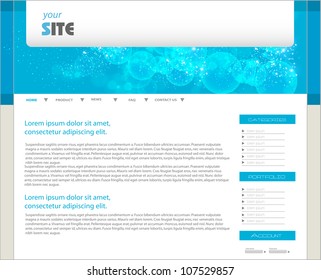 blue business website template