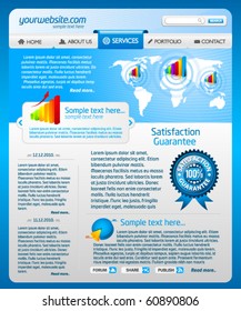 Blue business website template
