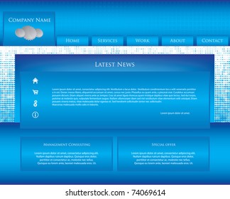 blue business website template