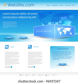 blue business website template