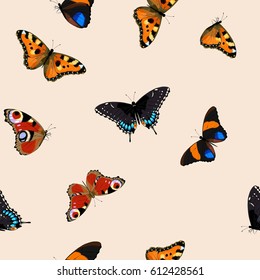Blue butterflies seamless