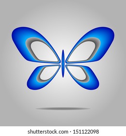 Blue butterfly.