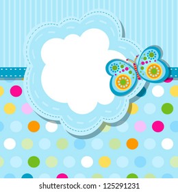 blue butterfly card