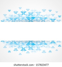 Blue butterfly with copy-space stock vector 