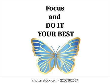 blue butterfly golden design vector design