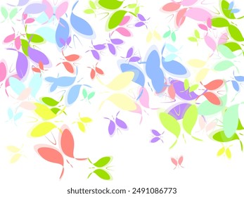 blue butterfly hand drawn design vector watercolor butterfly and flower illustration