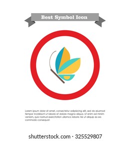Blue butterfly icon