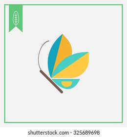 Blue butterfly icon