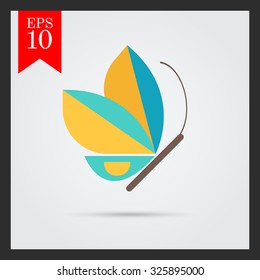 Blue butterfly icon