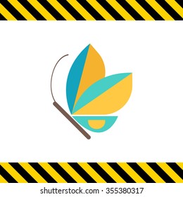 Blue butterfly icon