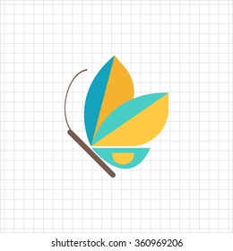 Blue butterfly icon
