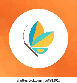 Blue butterfly icon