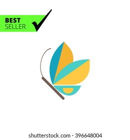 Blue butterfly icon