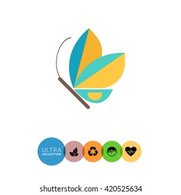Blue butterfly icon