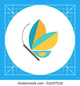 Blue butterfly icon