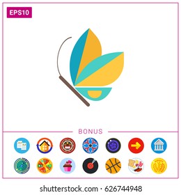 Blue butterfly icon
