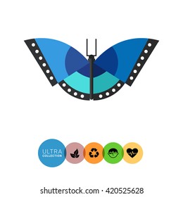 Blue butterfly icon(2)