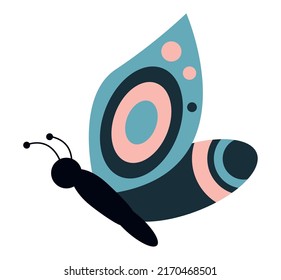 blue butterfly insect garden icon