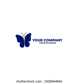 Blue Butterfly Logo Design Vector