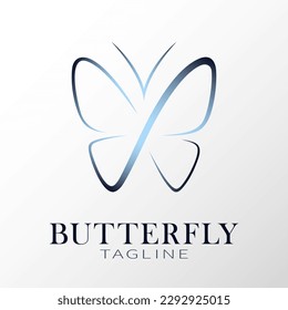 Logotipo de mariposa azul. Mejor para web, impresión, poligrafía, tarjetas de negocios, carteles, logotipo y diseño de marca. 