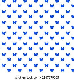 Blue butterfly on a white background for baby clothes Unique abstract vector