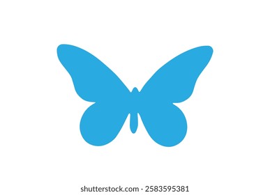 blue butterfly on a white background,