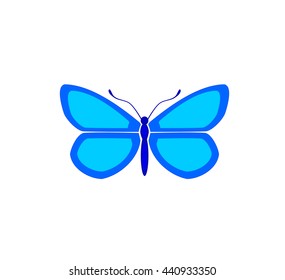 Blue butterfly - vector illustration. 