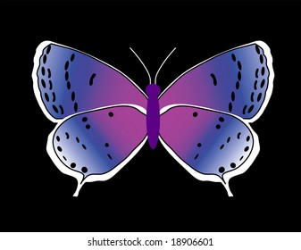 Blue Butterfly vector is original artwork.