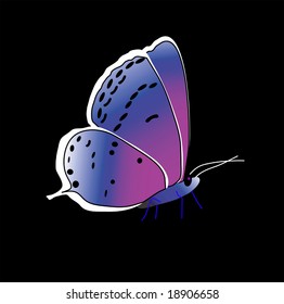 Blue Butterfly vector is original artwork.