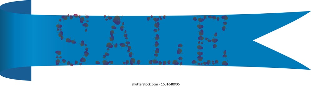 Banner de botón azul de coloridas ventas.Ilustración vectorial.