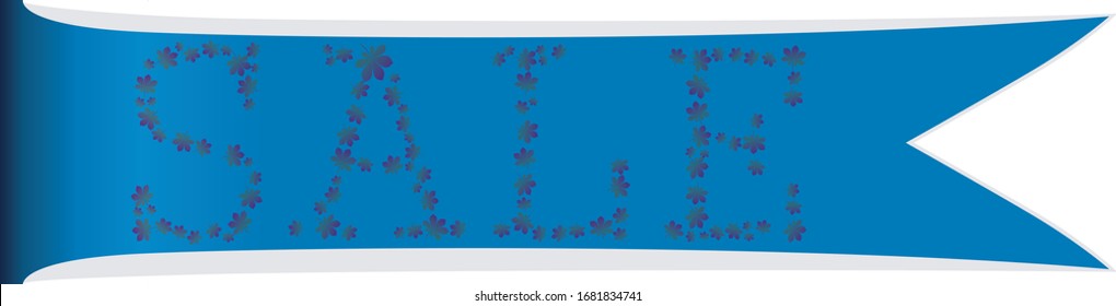 Banner de botón azul de coloridas ventas.Ilustración vectorial.
