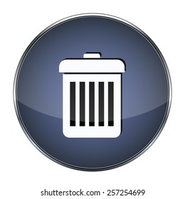Blue button basket on the white background