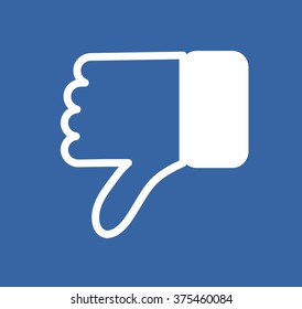 Blue Button Dislike  Icon 