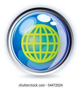 Blue button globe