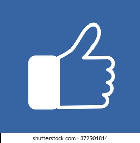 Blue Button Hand Like Icon Vector Background, JPG JPEG,EPS Logo design yes Download Face book Social media