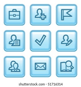 Blue button with icon 1