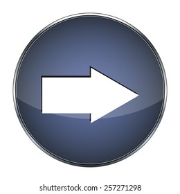 Blue button next on the white background